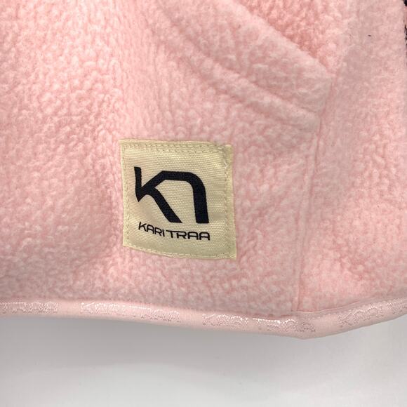 Kari Traa Rothe Hoodie Sweatshirt Womens Size Small Pearl Pink Black Cuffs - Picture 8 of 10